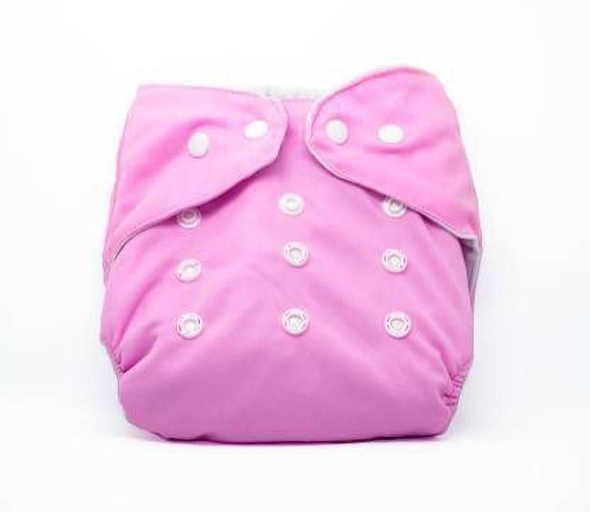 Adjustable Reusable Cloth Diaper for Babies | Washable, Snap Button Diaper for Newborns & Infants | Soft, Leakproof & Comfortable-Pink-image-46