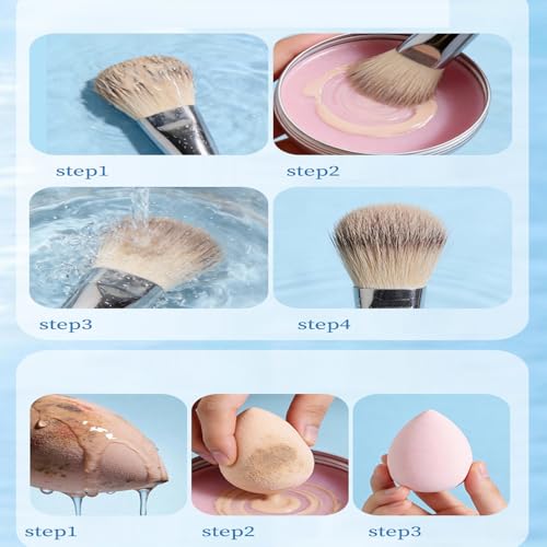 Duqulle Limpiador Para Brochas De Maquillaje | Jabón de Limpieza para Esponjas de 40g - Limpiador De Esponjas De Maquillaje - Para Viaje Hogar Salon Y Rutina Diaria - imagen 9