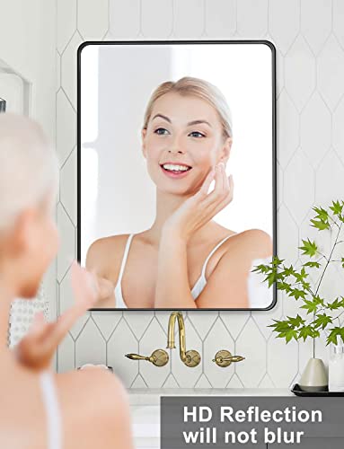 Bathroom Mirror - 36X36 Inch Bathroom Mirror,Modern Rounded Rectangle Mirror,Tempered Glass Shatterproof,Rustproof Vanity Mirror For Bathroom,Wall,Bedroom,Living Room(Horizontal/Vertical) #TOP1