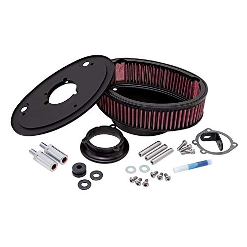 Système d'admission de moto K&N RK-3911 au design rond rainuré haut de gamme