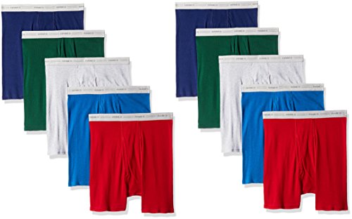 Hanes Men's Cool Dri Tagless Boxer Briefs With Comfort Flex Waistband, Multipack, 10 Pack - Assorted , Medium