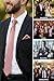 HISDERN Mens Ties Pink Ties for Men Formal Necktie with Pocket Square Set Satin Silk Dusty Rose Gold Neck Tie Set Classic Blush Tie Handkerchiefs for Wedding