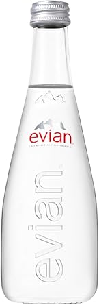 Evian Itoen evian Glass Bottle, 11.8 fl oz 330 ml x 20 Bottles