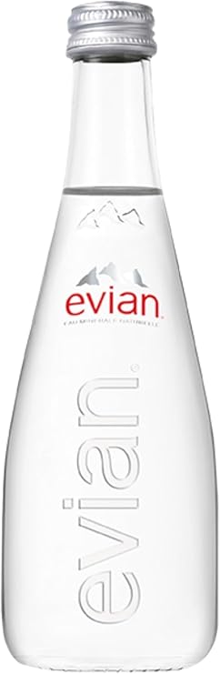 Evian Itoen evian Glass Bottle, 11.8 fl oz 330 ml x 20 Bottles