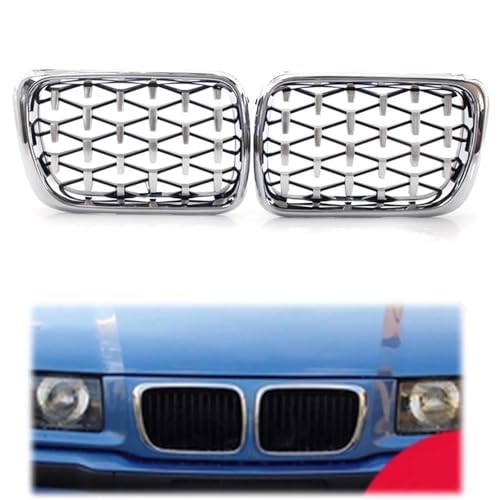 Calandre diamant pour BMW E36 M3 1998 finition chrome ABS haute densité premium - 5