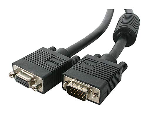 StarTech.com 10m Coax High Resolution Monitor VGA Video Extension Cable - HD15 M/F - 10 m VGA Extension Cable (MXTHQ10M),Black