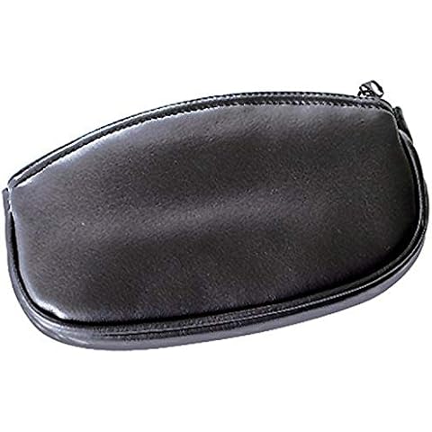 The Big Easy Tobacco Co. Pipe Accessories, Oval Zipper Pouch, Imitation Leather, Black Cover