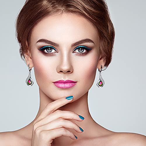 Zinc 12 Pairs Boho Jewelry Crystal Cz Earrings Set Retro Statement Leaf Water Drop Dangle Earrings For Women Girls #TOP2