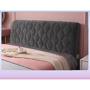 Hoofdeinde Beschermhoes Dubbele Single Velvet Gewatteerde Grijs Hoofdbordhoes Gewatteerde Verdikking Hoofdeinde Cover Kids Volwassen Slaapkamer 140x70cm Grijs