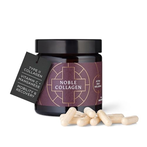Ancient + Brave Noble Collagen - Type 2 Collagen Capsules for Joint Health, Healthy Bones & Ligaments - Enhanced with Vitamin C, Boswellia Serrata & Manganese - Gluten Free, Soy Free, 30 Capsules