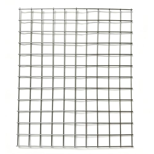 304 Stainless Steel Welded Wire Mesh - 12GA Heavy Duty Metal Grid, 1 Inch Hole Size, 11.8 x 14 Panel - Ideal for Chicken Wire Fence, Screen, BBQ Grill, Pet Cage, Drainage, Garden Protection
