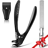 Kingfun Long Handled Toenail Clippers for Seniors - Ergonomic Non-Slip Grip Toe Nail Clippers for Thick Nails for Elderly with Pro-Grade Steel File