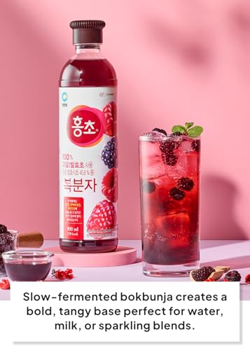 Korean Food O’Food Hongcho Black Raspberry Vinegar Drink 30.4 fl oz (900 mL) | Premium Korean Fruit Vinegar Beverage – Mix with Water, Sparkling Water or Smoothies | Made in Korea - Thumbnail 4