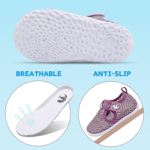 Image of FEETCITY Kids Water Shoes Boys Girls Swim Shoes Aqua Socks Non-Slip Quick Dry Barefoot Sports Shoes Outdoor Pool Summers Shoes