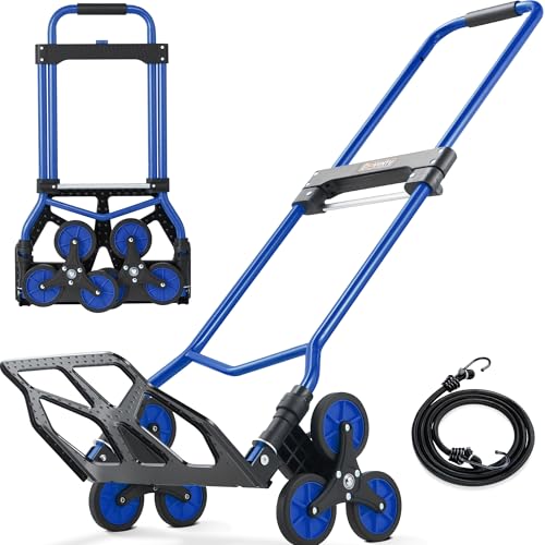 New Stair Dolly Hand Truck 330lb, Folding Climbing Hand Trcuk for Stair with Telescoping Handle and...