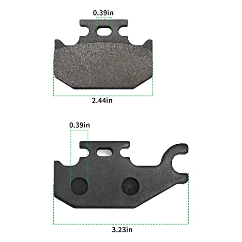 Brake Pads Front And Rear Compatible With Yamaha Rhino 660 Yxr660 4X4 2004-2007 / Raptor 700 700R Yfm700 2006-2012 / Rhino 450 Yxr450 4X4 2006-2009 #TOP3