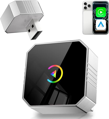 Image of 2026 Wireless CarPlay Adapter for iPhone ＆ Android Auto Mini Wired to Wireless Apple Car Play Adapter Plug & Play Compatible for iPhone iOS 10+ Android 11+ with After 2016 Cars