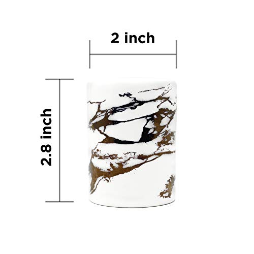 Varato Design Gold Ceramic Salt And Pepper Shakers With Lids - Modern Salt And Pepper Shaker Set #TOP3