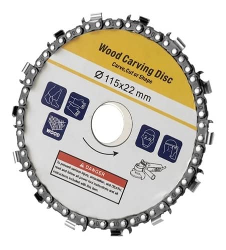 Disco Com Corrente Moto Serra Para Esmerilhadeira Madeira 115mm