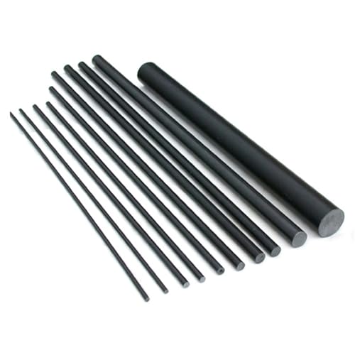 10pcs Lenght 400mm Diameter 5mm Carbon Fiber Rod Glass Fiber Rod ABS Round Rod Elastic Insulation Rods Model Material Carbon Fiber Rods(5mm Carbon Fiber Rod)
