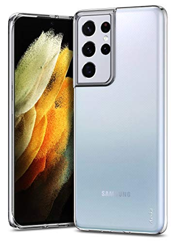 Aeska Tpu For Samsung Galaxy S21 Ultra Case Clear, Ultra [Slim Thin] Flexible Clear Tpu [Scratch-Resistant] Gel Rubber Soft Silicone Protective Phone Case Cover For Galaxy S21 Ultra 5G (Clear) #TOP2