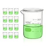 Utile Glass Beaker Set, Heavy Duty beakers, Borosilicate 3.3 Glass Beaker Shot Glasses with Double S