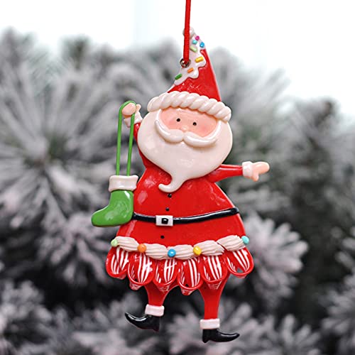 Christmas Ornaments Xmas Tree Hanging Chrismtas Doll Santa Claus Decoration Ornament Gifts Ideas -5Pcs/Box #TOP3