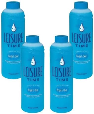 Replacement for fits Leisure Time Bright & Clear 32 oz Improves Water Clarity in Spas & Hot Tubs 4pk