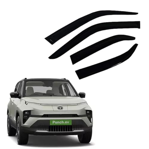 Image of Premium Non-Breakable Car Window Door Visor /Rain Guard /Wind Deflector Compatible for (Tata Punch EV)
