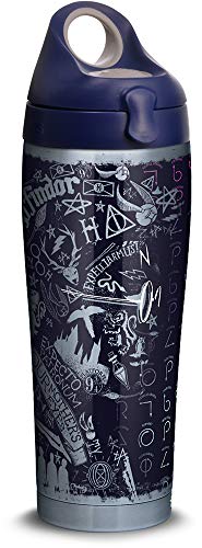 Buy 1 get 1 Tervis 1306722 Harry Potter - 20th Anniversary Stainless Steel Insulated Tumbler with Navy with Gray Lid, 24oz Water Bottle, Silver