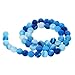Produktbild Harilla Matte Naturstein Achat 8mm Runde Spacer Perle 48pcs / Strand Schmuck - Blau