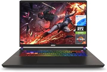 PCONLINE MSI Vector 16 240Hz Gaming Laptop, 16" QHD+, Ryzen 9 8940HX, GeForce RTX 5070 Ti, 64GB DDR5, 2TB SSD, 24-Zone RGB Keyboard, WiFi 6E, Win11 Home, Black