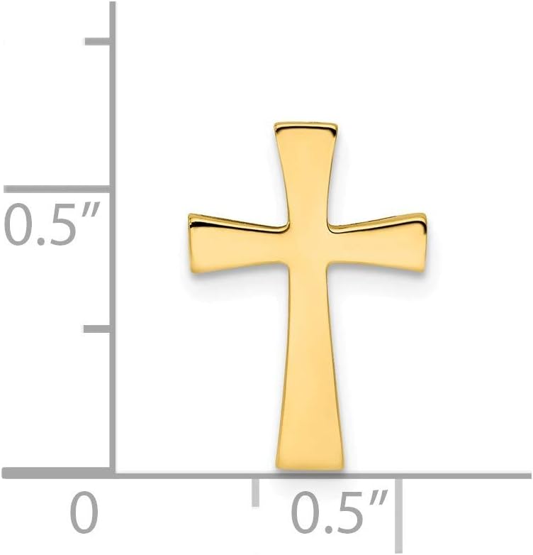 Bonyak Jewelry Polished Cross Chain Slide in 14K Yellow Gold Graceful