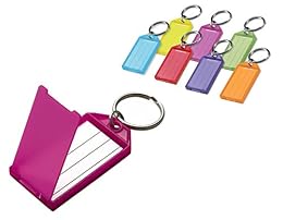 Lucky Line Key Tag with Flap & Split Ring; 2 Pack, Assorted Colors (60502)