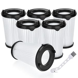 Pack of 6 Filters for AEG Ergorapido AEF150 CX7 Flexibility Animal Battery Vacuum Cleaner Replacement Filter for CX7-2 & QX8 Animal X Power CX7-2-45an CX7-2-i360 CX7-2-s360 Accessories