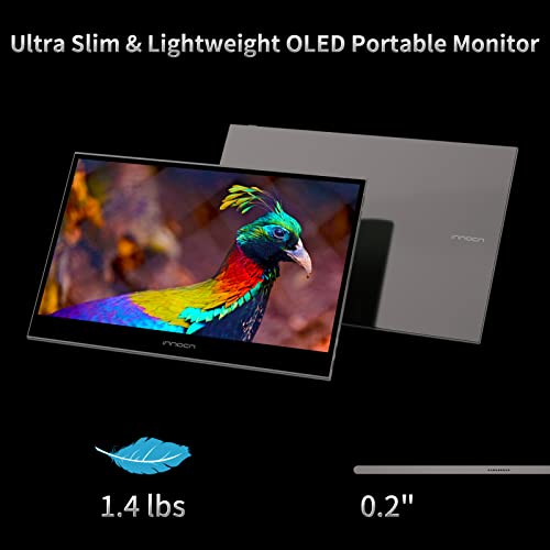 Innocn Portable Monitor 13.3" Oled Full Hd 1080P 100% Dci-P3 1Ms 100000:1 Usb C Plug Play Computer Monitor Mini Hdmi Travel Monitor Photo Video Editing Second Monitor For Laptop Macbook Pc Console #TOP4