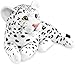 BRUBAKER Leopard Kuscheltier - 30 cm Stofftier - Baby Plüschtier Raubkatze Liegend - Kinder Plüsch Spielzeug - Weiß