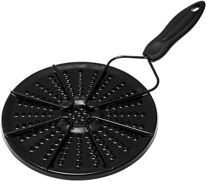 VBM Induction Heat Diffuser BBQ Plate Gas Stove Flame Guard Iron Simmer Ring with Handle for Cooktop Converter Flame Guard Conduction Cast For Coffee Milk Heating
