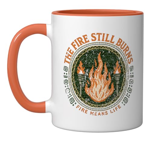 Taza de cerámica Survivor The Fire Still Burns naranja/blanco miniatura 1