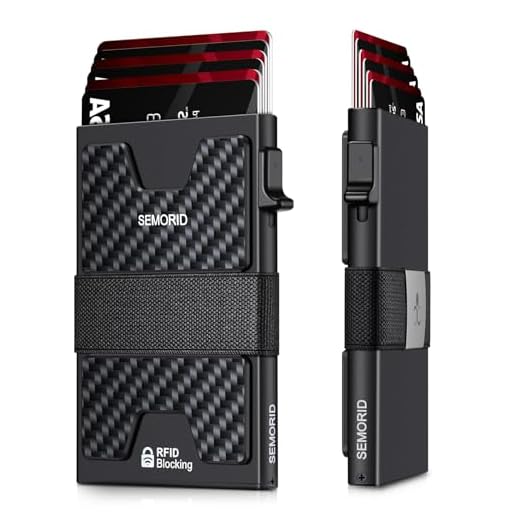 SEMORID RFID Blocking Slim Card Holder Wallet for Men Wallet Minimalist