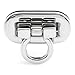 CRAFTMEmore 2 Pack Metal Turn Lock Oval Craft Case Clasp Flip Lock Bag Purse Making Supplies (Small 1-1/4", Silver)
