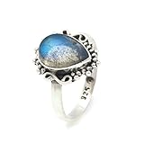 Material: 925 er Sterlingsilber, Stein: Labradorit