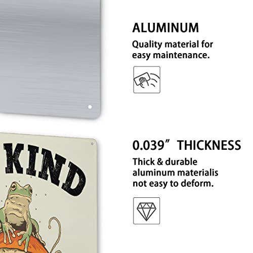 Angaja Frog Mushroom Funny Novelty Aluminum Metal Sign Vintage Wall Decor,For Home Bedroom Living Room Bathroom Decor Picture Sign Gift 12 * 8 Inch #TOP2