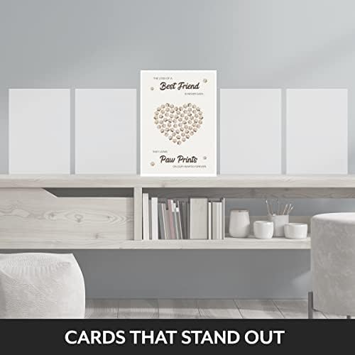 Dog Sympathy Cards - Loss of Dog Card and Best Friend - Doggy Mum Dad Mothers or Fathers Day - Pet Bereavement Cards on Birthday, Christmas | Deepest Condolence Death of Dogs Sorry Memorial Paw Heart