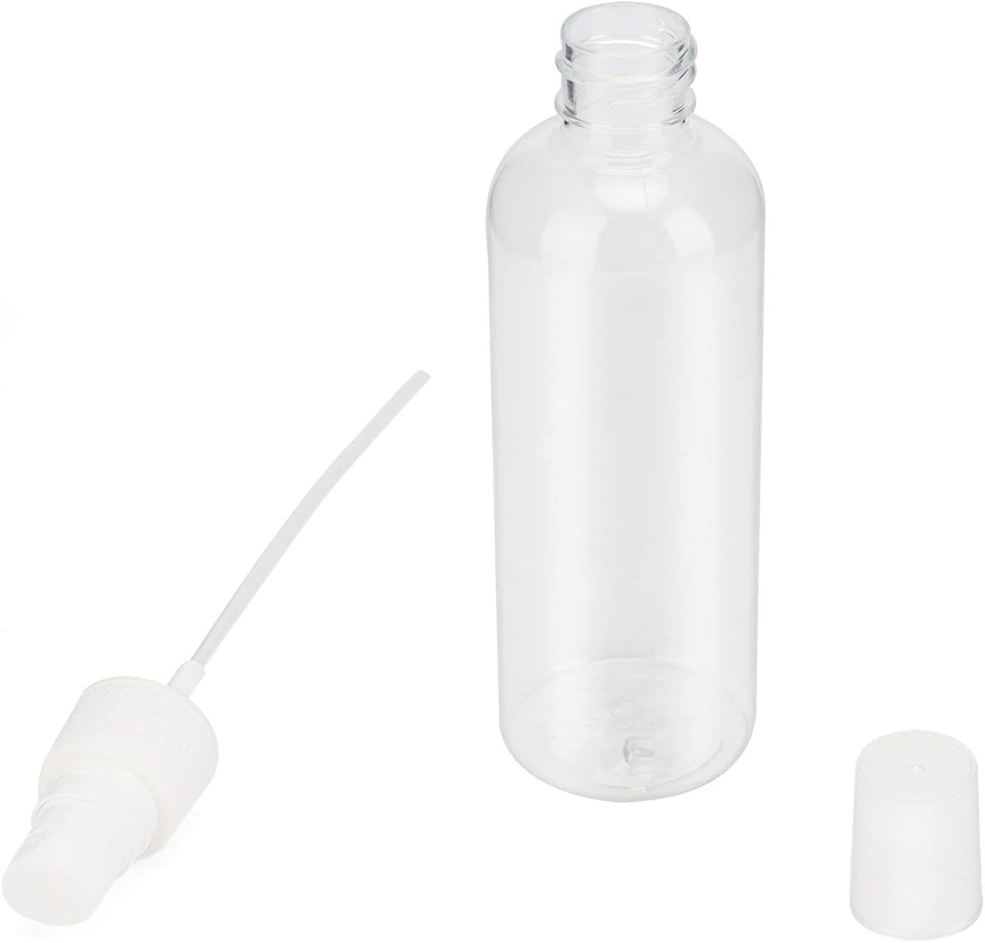 KEILEOHO 60 Pack 4oz Plastic Spray Bottles, Clear Small Fine Mist Clear Spray Bottles with Pump Spray Cap, Refillable Empty Plastic Bottles Travel Bottle Containers for Perfumes, Essential Oils