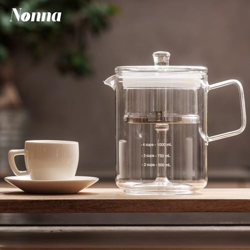 NONNA 2.0 Glass Coffee Percolator - Borosilicate Glass & Stainless Steel Retro Percolator | Eco Friendly Coffee Gift | BPA Free | Stovetop Glass Coffee Percolator (1 Unit) - Thumbnail 7