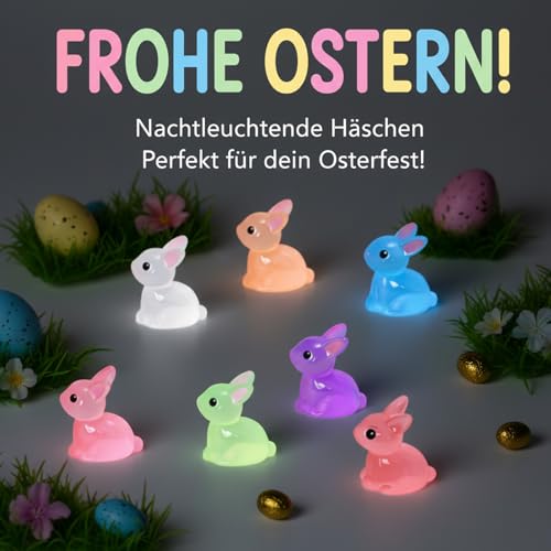 Qnvyw Mini Hasen, 100 Stück Mini Osterhasen Figuren Für Feengarten Dekoration, Kleine Hasen Figuren Aus Harz Mit 21 * 15, Für Miniaturlandschaften Und Aquarium Deko