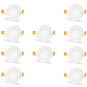 DMAK Multi Traders LED Round False Ceiling Panel Light for POP Color-White (4 Watt, Pack of 10)
