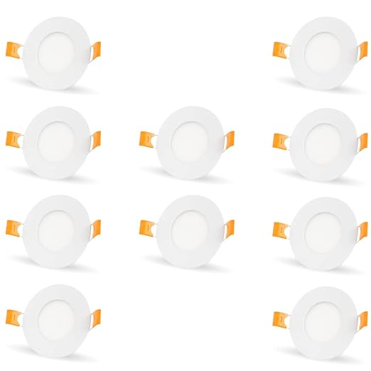 DMT 3 Watt LED Round False Ceiling Panel Light for Pop (White) -Pack of 10