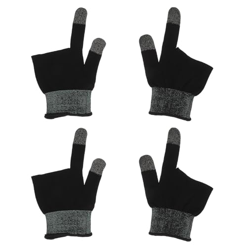 Image of Healeved Thin Two-finger Touchscreen Gloves 2 Pair Sweat Resistant Mobile Phone Gaming Gloves with Carbon Fiber Finger Covers, Non-slip and Stretch Fabric Design for Precise Smartphone